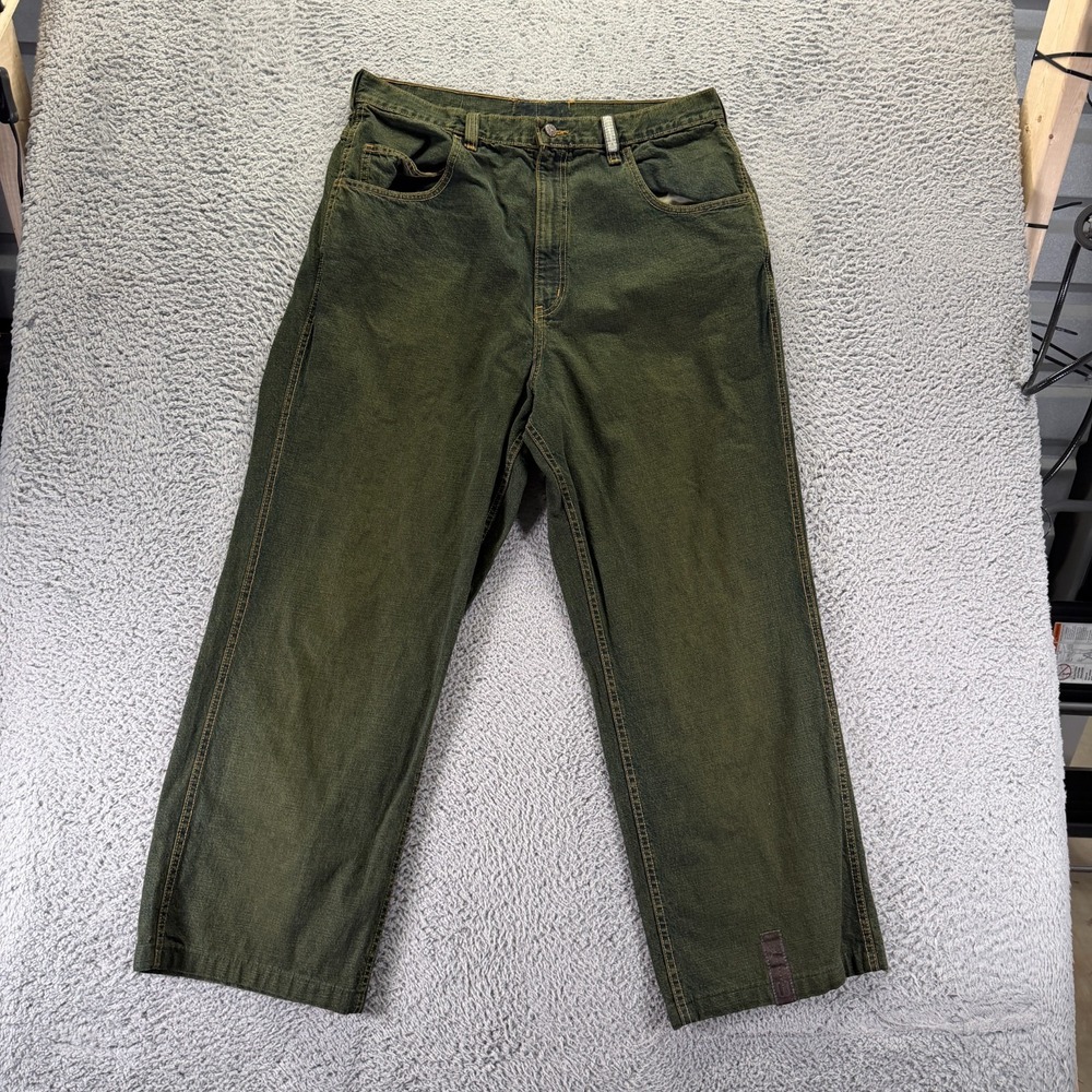 Vintage Nike Air Jordan Jeans Men 36x30 Green Jumpmen Denim Baggy Made USA